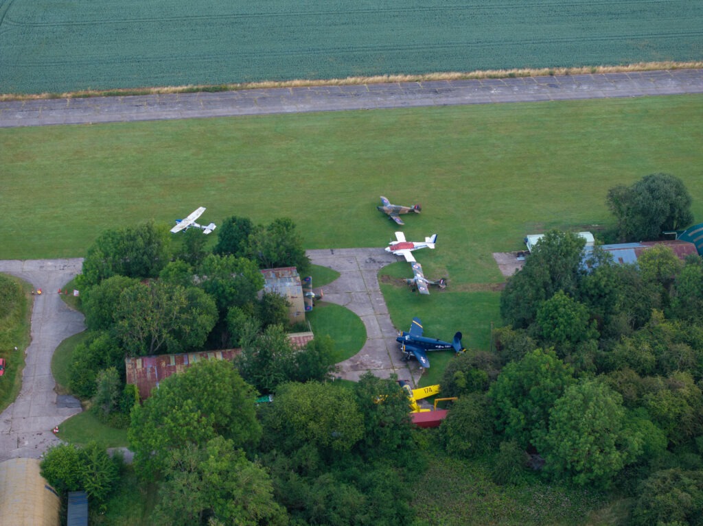 Pilot dies in light aircraft crash at former RAF Spanhoe airfield. Picture by Terry Harris for CambsNews 