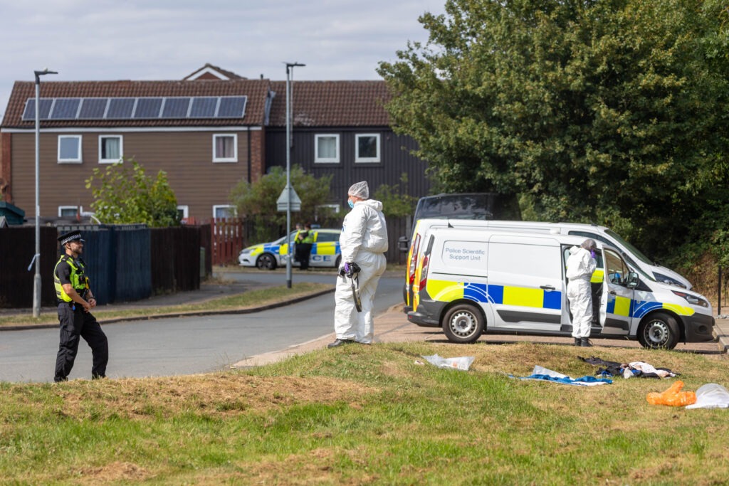 Police are questioning a 17 year old after a triple stabbing in Peterborough in the early hours of Saturday. The stabbings took place in Freston, Paston. PHOTO: Terry Harris 