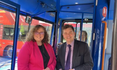 Mayor Dr Nik Johnson and Cllr Anna Smith, deputy mayor, in June joined local bus campaigners on the new 27 Stagecoach bus from Peterborough to Stamford that is being funded by Cambridgeshire and Peterborough Combined Authority.