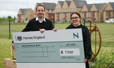 L-R: Matthew Brown, Head of Development at Homes England; and Catherine O’Toole, Planning and Enabling Manager (Large Sites – Northstowe) at Homes England. PHOTO: Phil Mynott